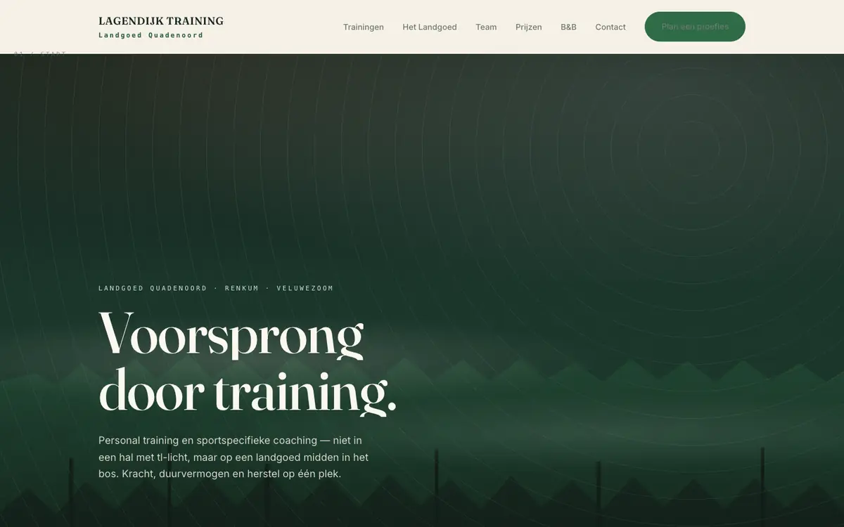 Schermafbeelding van Lagendijk Training op desktop
